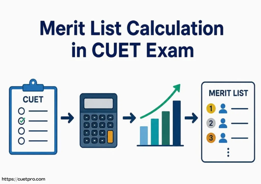 Merit List Calculation in CUET Exam